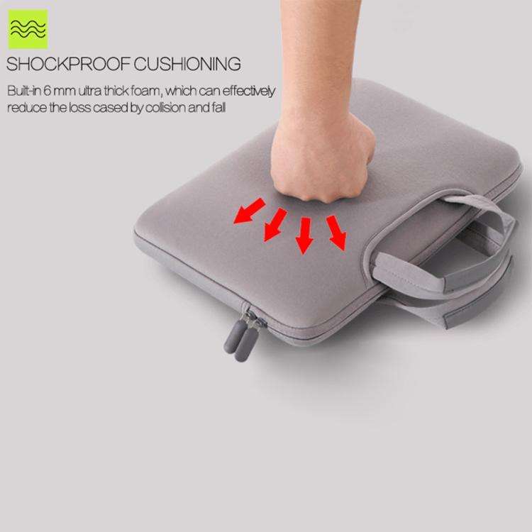15.6 inch Portable Air Permeable Handheld Sleeve Bag for Laptops, Size: 41.5x30.0x3.5cm(Grey)