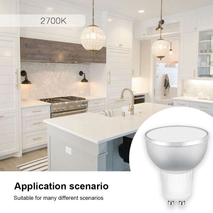 GU10 5W RGB Dimming WIFI Smart LED Light Bulb Energy Saving Light (Colorful Light)
