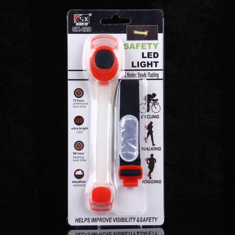 Night Run / Ride Safety LED Light Band, CR2032 Button Batteries Powered(Red)