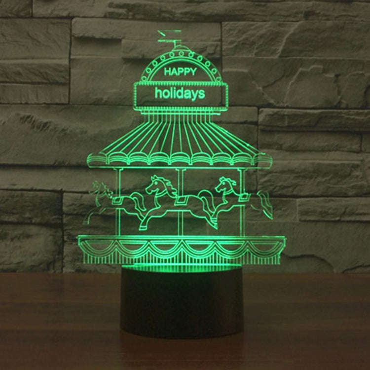 Amusement Park Style 3D Touch Switch Control LED Light , 7 Color Discoloration Creative Visual St...
