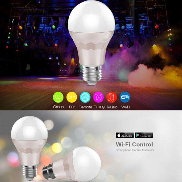 E26 / E27 Port 10W RGB+White Light LED WiFi Smart Light Bulb , Works with Alexa Echo & Google Hom...