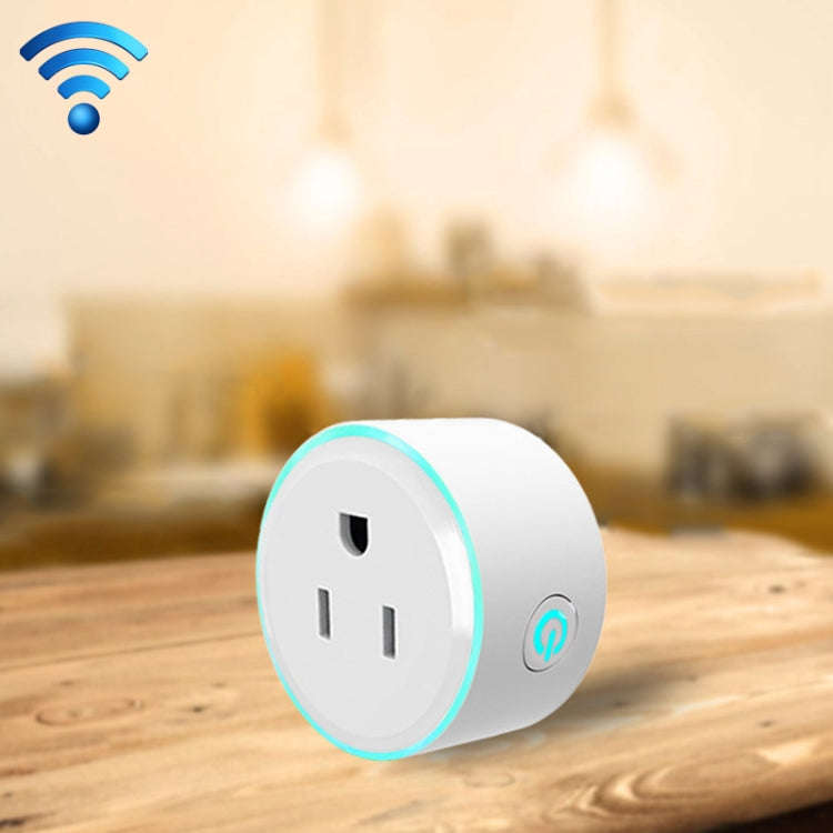 10A Round Shape WiFi 2.4GHz Mini Plug APP Remote Control Timing Smart Socket Works with Alexa & G...