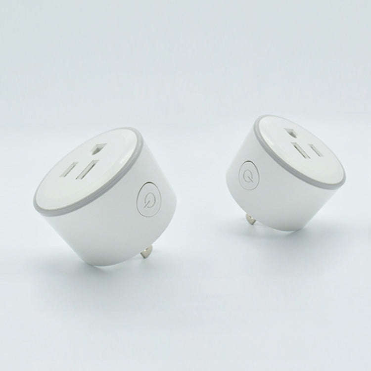 10A Round Shape WiFi 2.4GHz Mini Plug APP Remote Control Timing Smart Socket Works with Alexa & G...