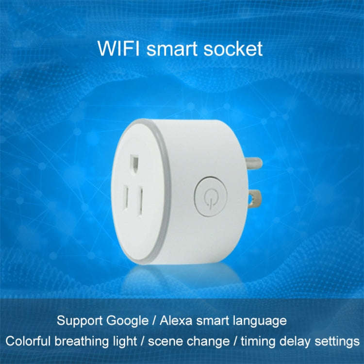10A Round Shape WiFi 2.4GHz Mini Plug APP Remote Control Timing Smart Socket Works with Alexa & G...