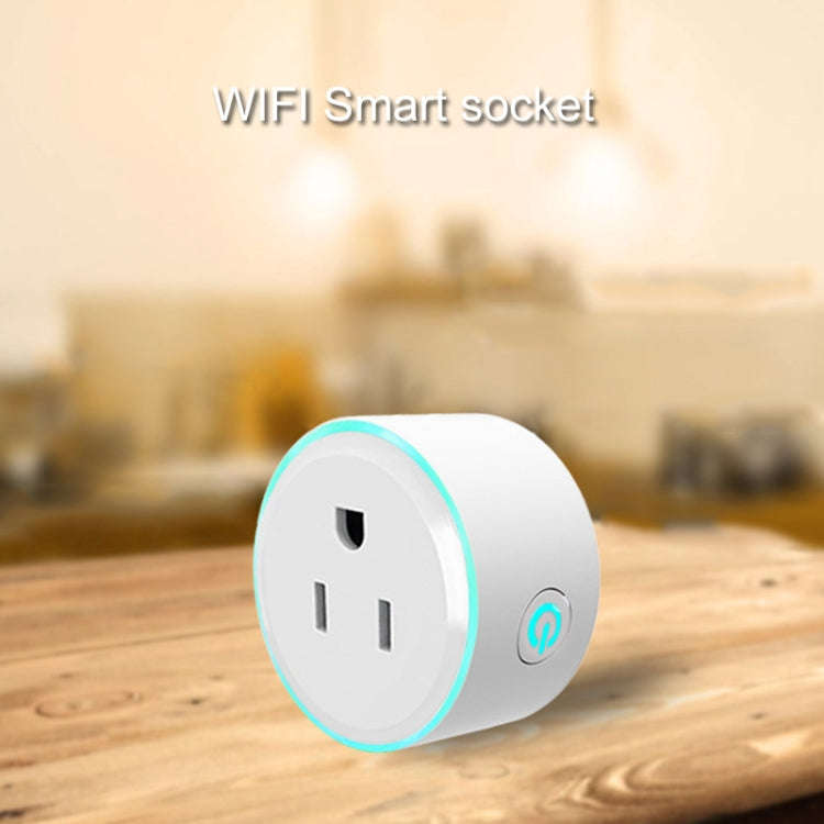 10A Round Shape WiFi 2.4GHz Mini Plug APP Remote Control Timing Smart Socket Works with Alexa & G...