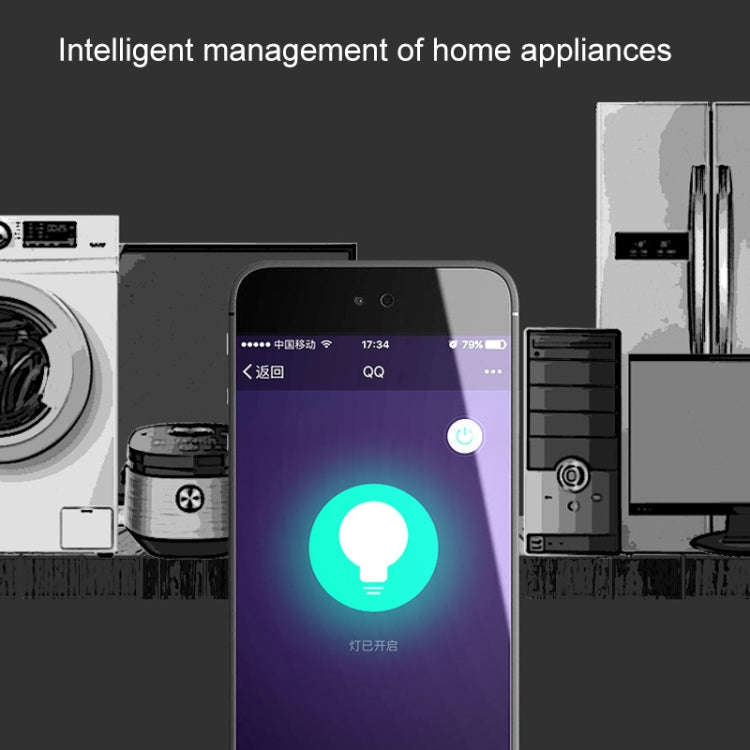 10A Round Shape WiFi 2.4GHz Mini Plug APP Remote Control Timing Smart Socket Works with Alexa & G...