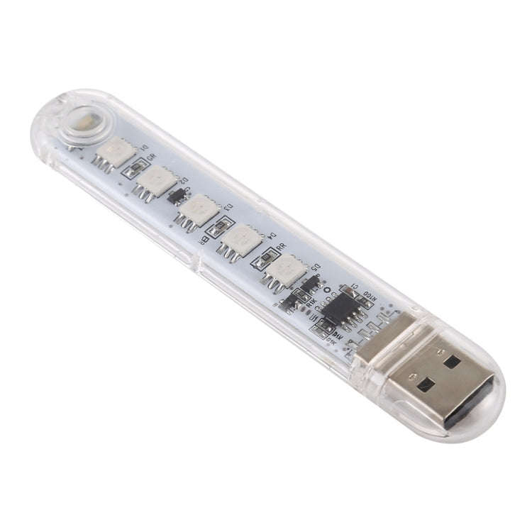 5V Colorful 5LEDs USB LED Light Portable Small Night Light with Switch