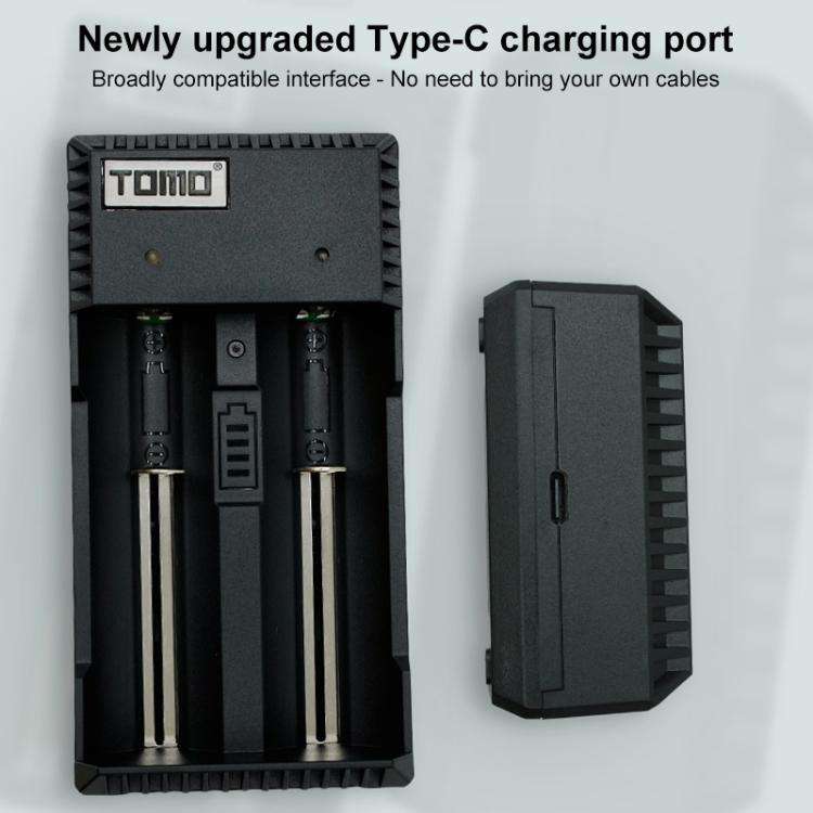 TOMO V6-2 USB Smart Battery Charger with  Indicator Light for 18650 / 18500 / 17650 / 16340 / 145...