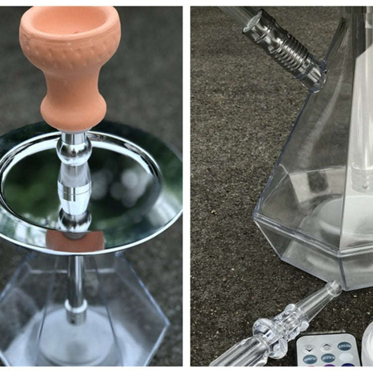 Acrylic Double Pipe Hookah Set
