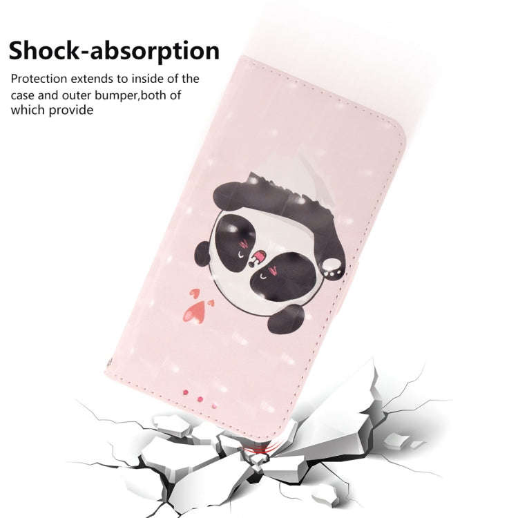 3D Colored Drawing Heart Panda Pattern Horizontal Flip Leather Case for LG Q Stylo 5, with Holder...