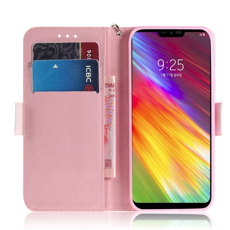 3D Colored Drawing Magnolia Pattern Horizontal Flip Leather Case for LG Q Stylo 5, with Holder & ...