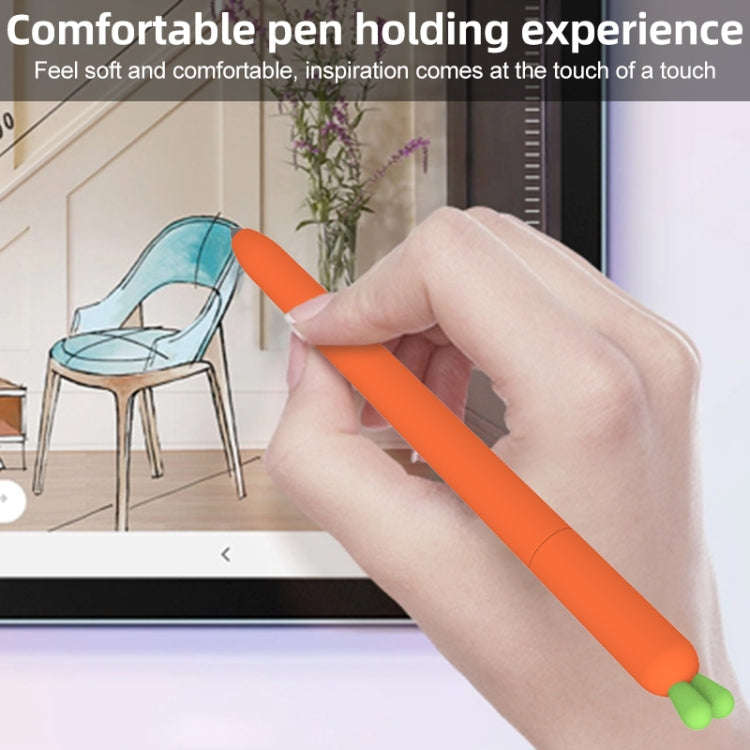 Cute Carrot Liquid Silicone Protective Cover for Samsung Galaxy Tab S6 Lite(Orange)