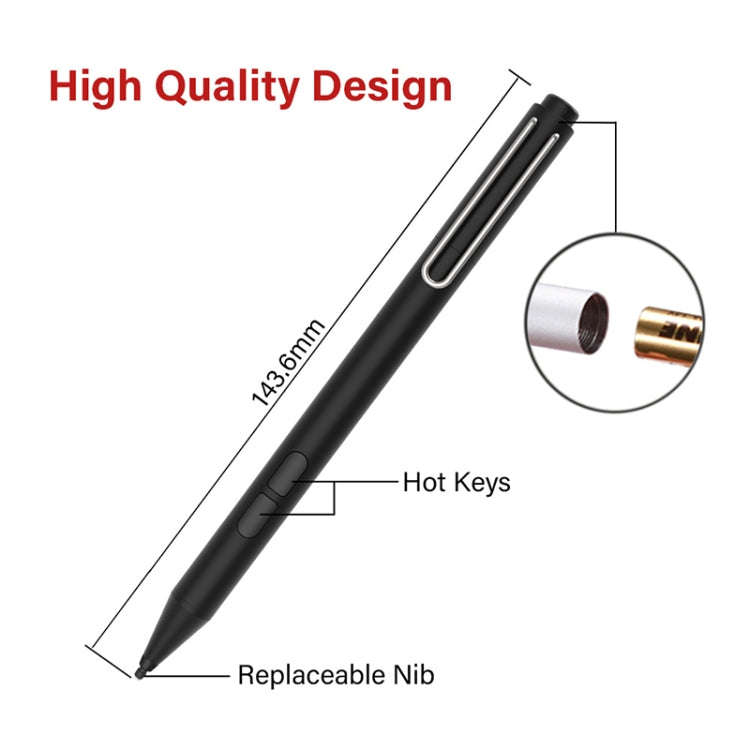 JD02 Prevent Accidental Touch Stylus Pen for MicroSoft Surface / Samsung Series (Black)