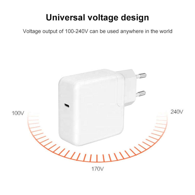 30W USB-C / Type-C 3.1 Port Power Charger Adapter, EU Plug(White)