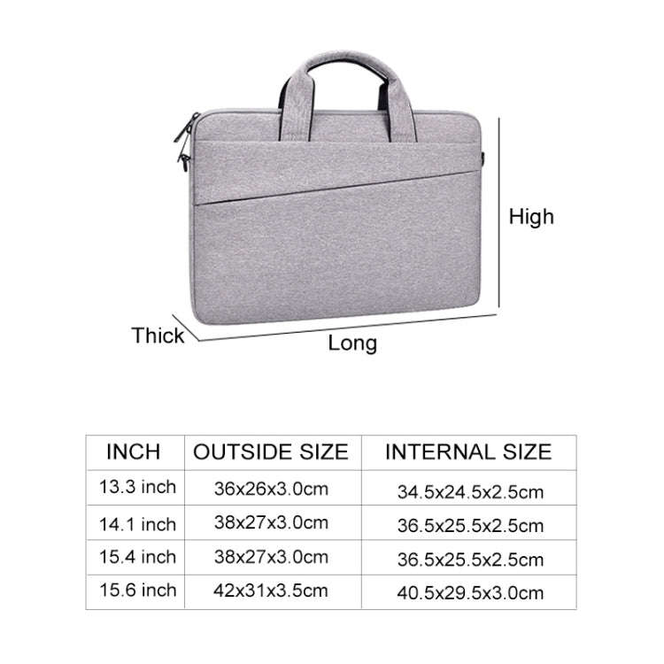 ST03S 15.6 inch Double Side Pockets Wearable Oxford Cloth Soft Handle Portable Laptop Tablet Bag(...