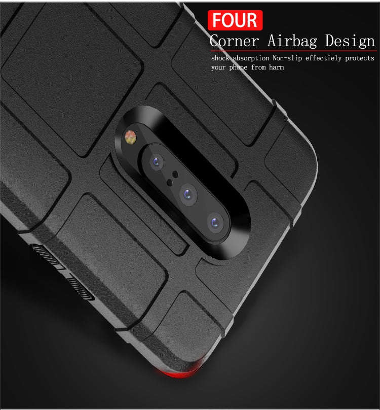 Shockproof Rugged Shield Full Coverage Protective Silicone Case for Oneplus 7 (Blue)