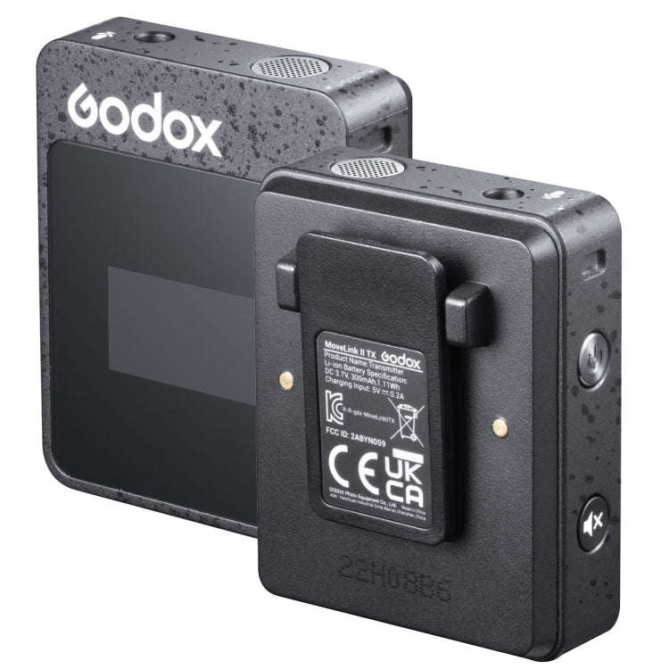 Godox MoveLink II M1 Wireless Lavalier Microphone System with Transmitters and Receiver for DSLR ...