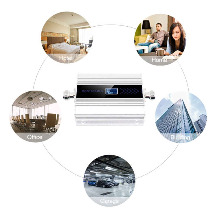 DCS-LTE 4G Phone Signal Repeater Booster, EU Plug(Silver)