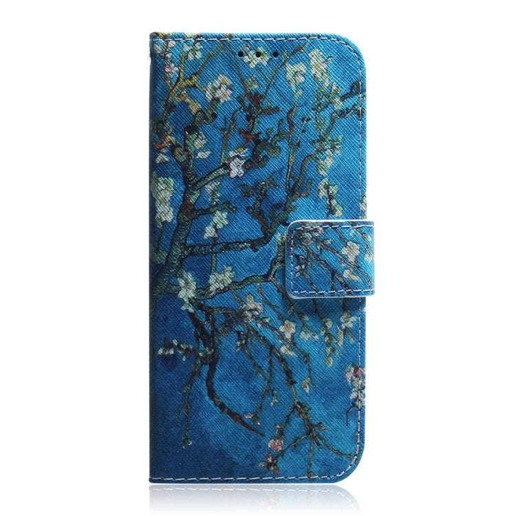 Apricot Flower Pattern Coloured Drawing Horizontal Flip Leather Case for Motorola Moto G7 Play, w...