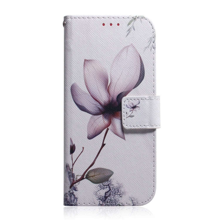 Magnolia Flower Pattern Coloured Drawing Horizontal Flip Leather Case for Motorola Moto G7 / Moto...