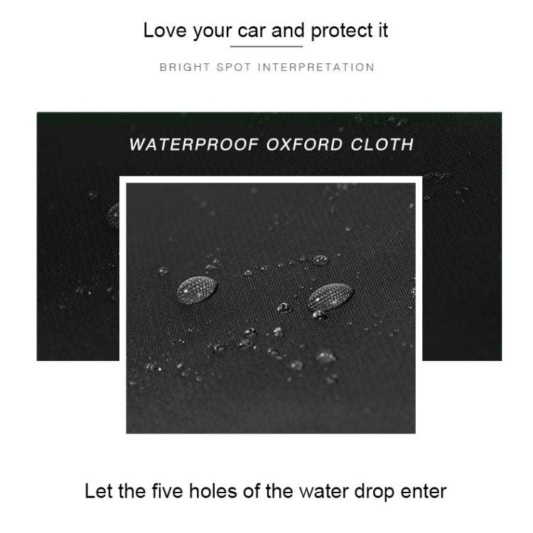 210D Oxford Cloth Motorcycle Electric Car Rainproof Dust-proof Cover, Size: L (Black Silver)