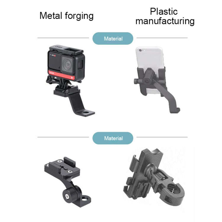 RUIGPRO Motorcycle Handlebar Alloy Phone Bracket for GoPro, Insta360, DJI and Other Action Camera...