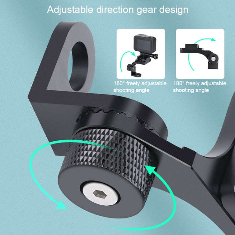 RUIGPRO Motorcycle Handlebar Alloy Phone Bracket for GoPro/ Insta360/DJI OSMO Sport Camera(Silver)