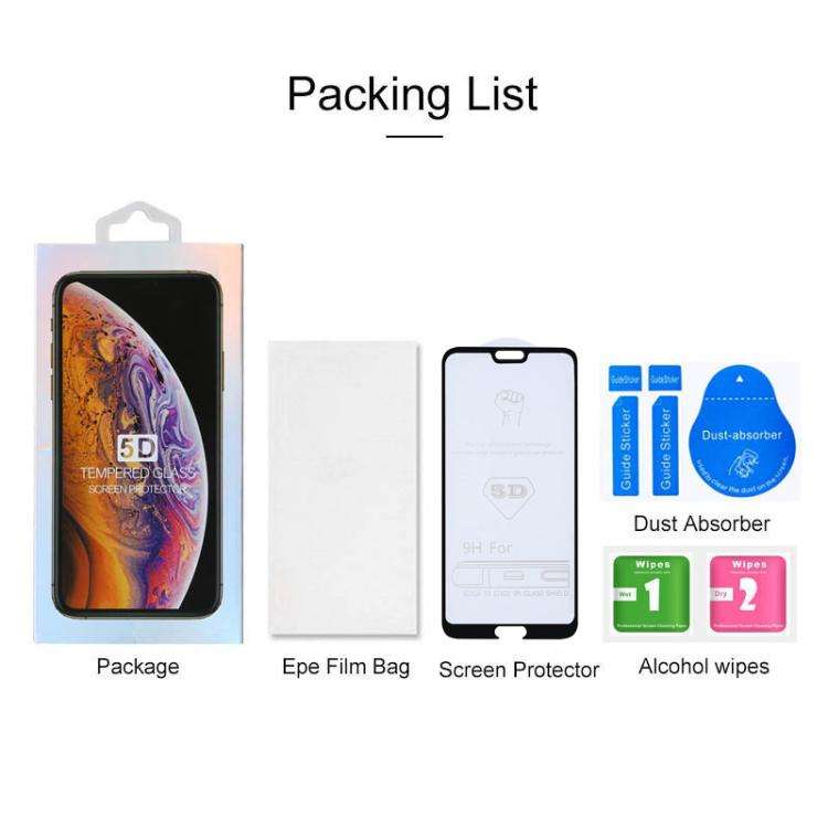 9H 5D Full Glue Full Screen Tempered Glass Film for Huawei P20 Pro