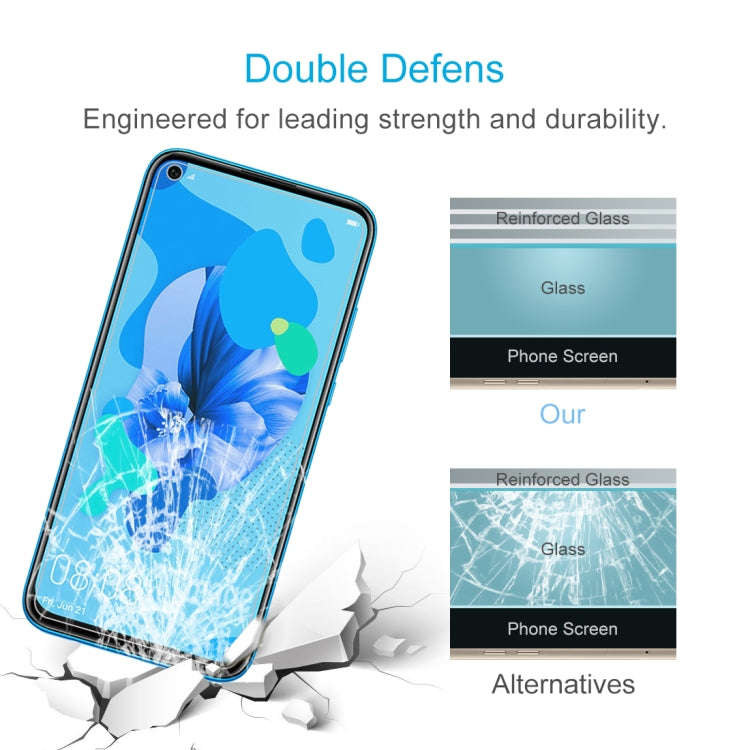 For Huawei P20 Lite 50 PCS 0.26mm 9H 2.5D Tempered Glass Film