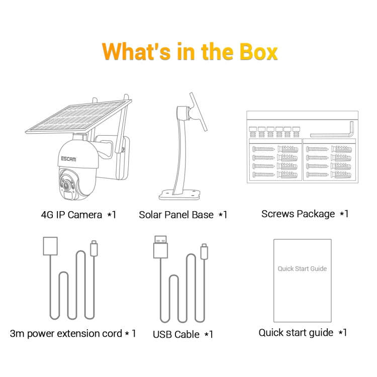 ESCAM QF450 HD 1080P 4G AU Version Solar Powered IP Camera with 32G Memory, Support Two-way Audio...