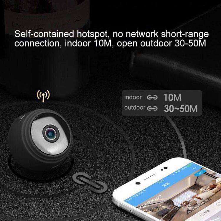 A9 1080P WiFi IP Action Camera Mini DV(Black)