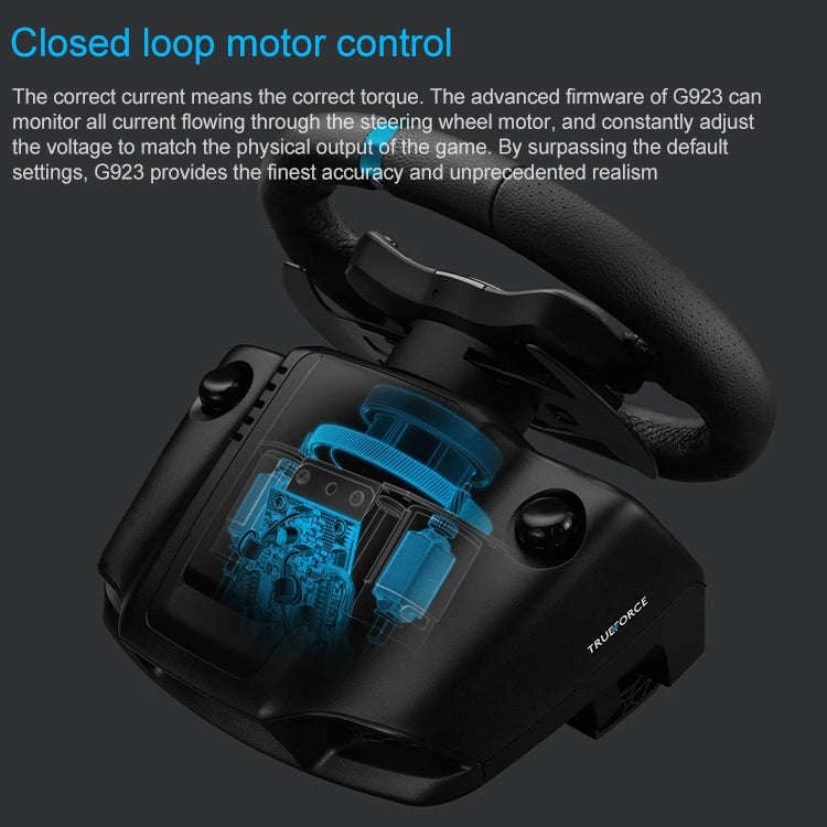 Logitech G923 Game Racing Steering Wheel Pedal Shift Lever for PS5 / PS4 / PC
