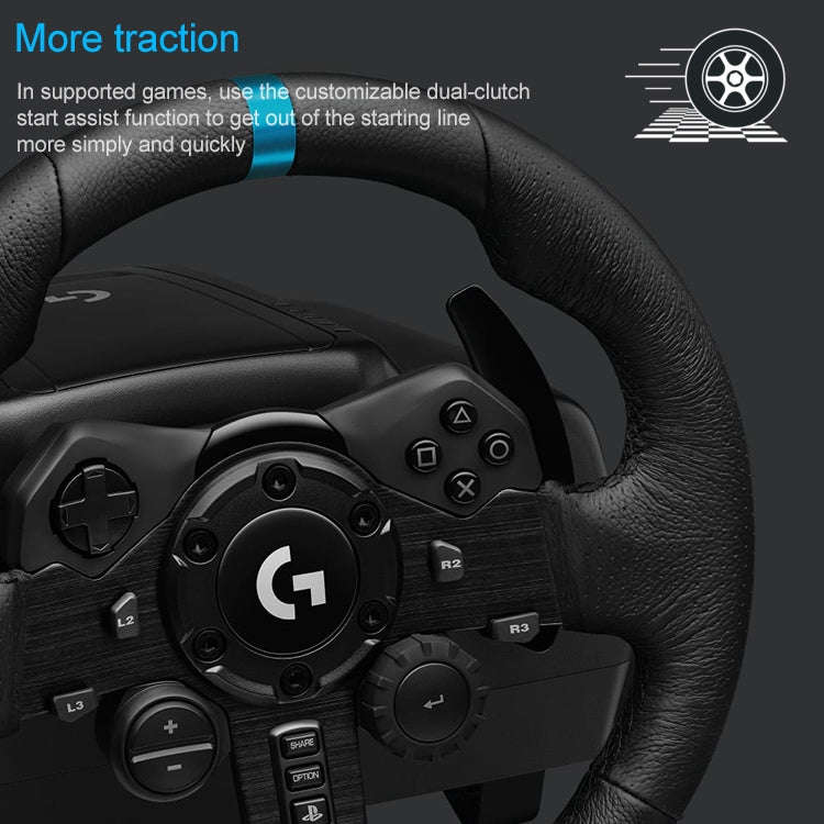 Logitech G923 Game Racing Steering Wheel Pedal Shift Lever for PS5 / PS4 / PC