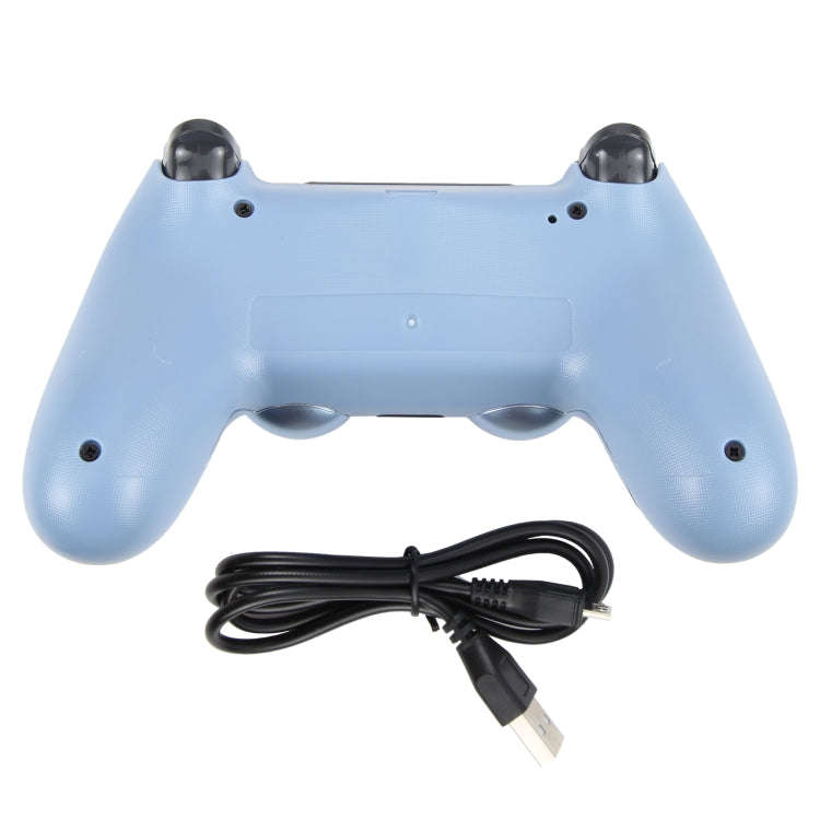 Wireless Bluetooth Snowflake Button Game Controller for Sony PS4 (Titanium Blue)