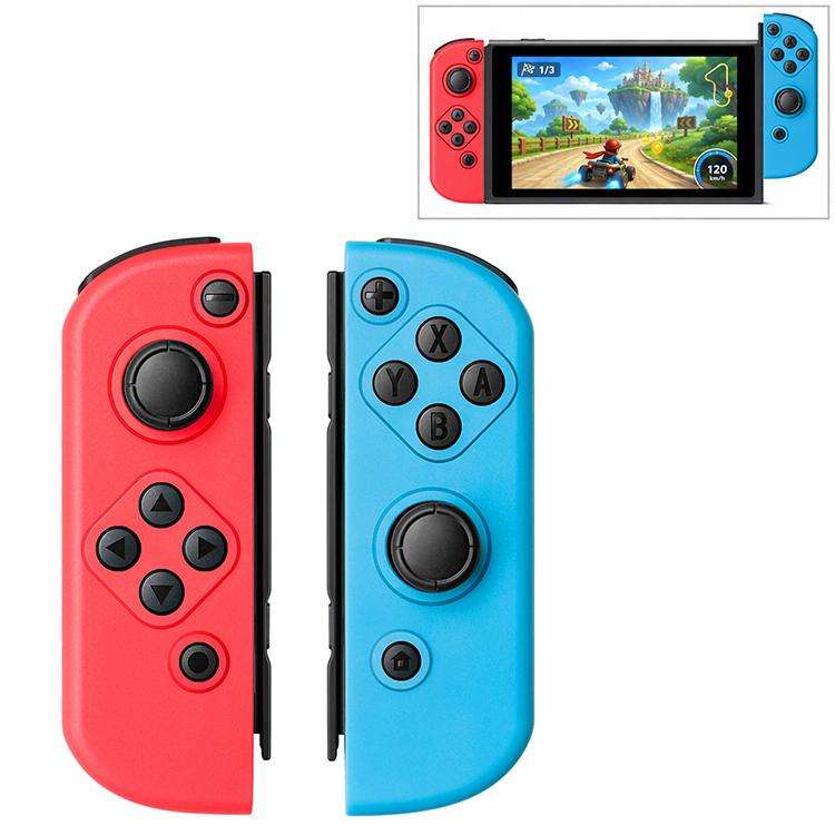 Left and Right Bluetooth Wireless Joypad Gamepad Game Controller for Switch(Blue + Red)