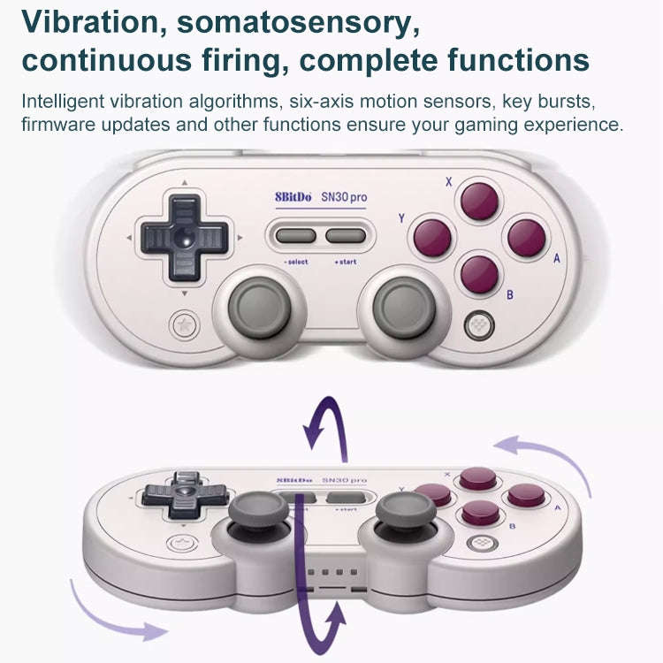 8BitDo SN30 Pro Bluetooth Gamepad Hall Version for Switch / Steam / PC / Android (White)