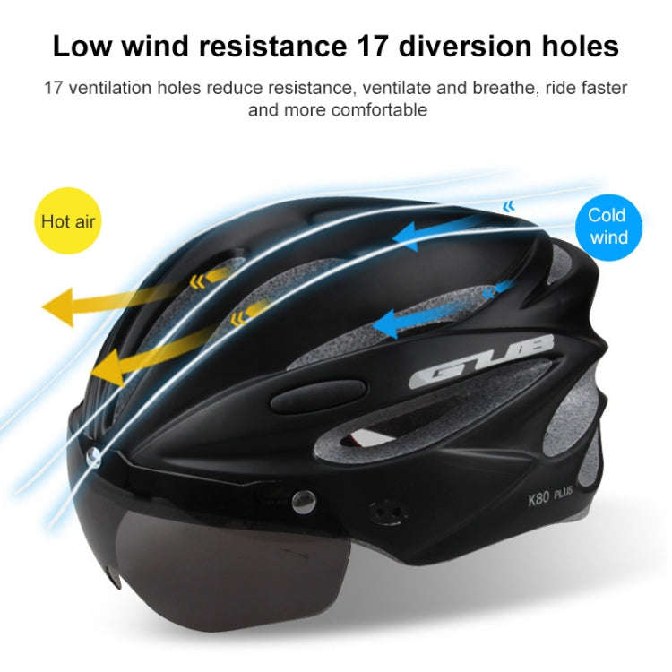GUB K80 Plus Bike Helmet With Visor And Goggles(Gradient Purple)