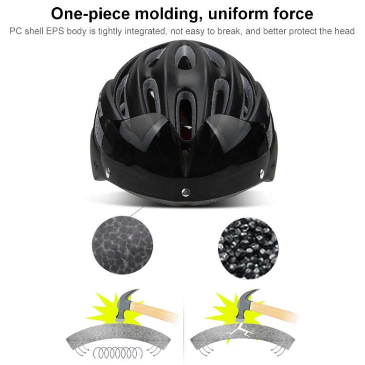 GUB K80 Plus Bike Helmet With Visor And Goggles(Gradient Purple)