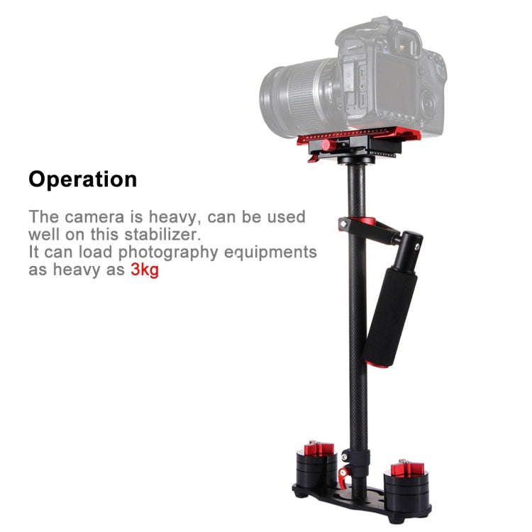 PULUZ 38.5-61cm Carbon Fibre Handheld Stabilizer for DSLR & DV Digital Video & Cameras, Load Rang...