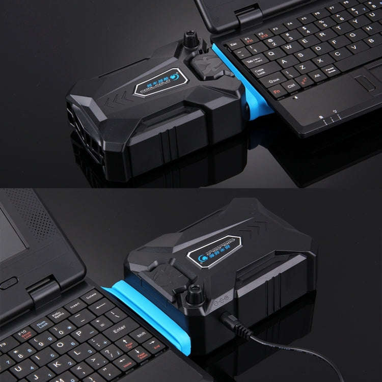 Ice Troll III Gaming Laptop Notebook Cooling Pad Mute Air Extracting Cooling Fan Turbo Heat Radia...