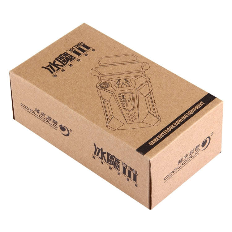 Ice Troll III Gaming Laptop Notebook Cooling Pad Mute Air Extracting Cooling Fan Turbo Heat Radia...