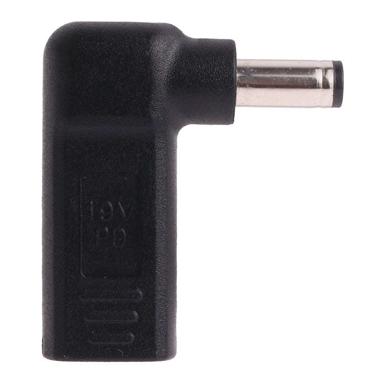 USB-C / Type-C Female to 5.5 x 2.1mm Male Plug Elbow Adapter Connector