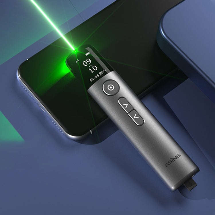 ASiNG A9 Pro 32GB Green Light Multifunctional PPT Touch Laser Page Turning Pen Wireless Presenter...