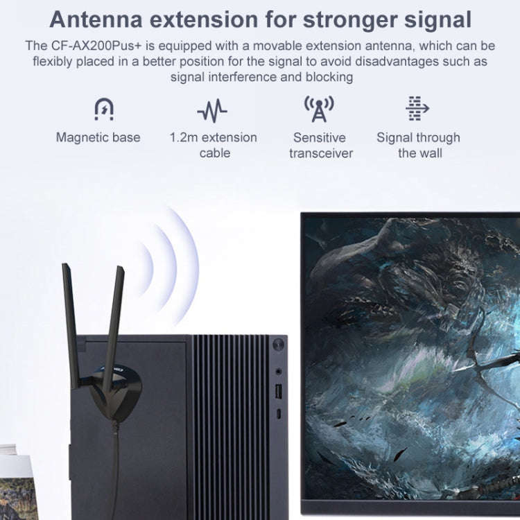 COMFAST AX200 Plus+ 5374Mbps WiFi6 PCIE High Speed Wireless Network Card