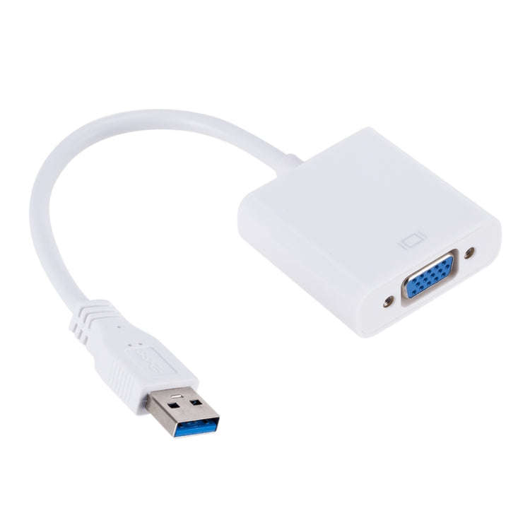 External Graphics Card Converter Cable USB3.0 to VGA, Resolution: 720P(White)