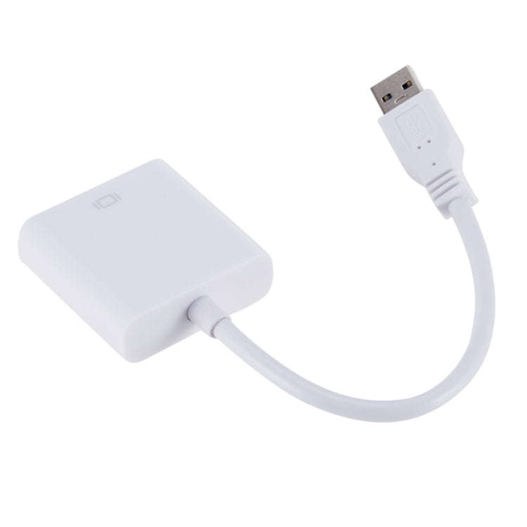 External Graphics Card Converter Cable USB3.0 to VGA, Resolution: 720P(White)