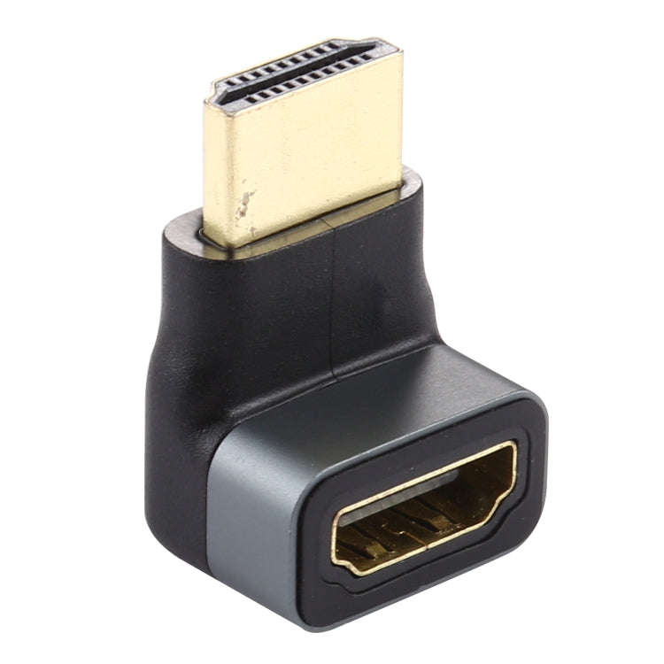 HDMI male to HDMI Female 90 Degree Elbow Head Aluminium Alloy Adapter(Black)