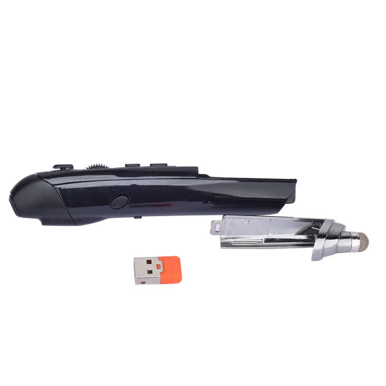 PR-08 6-keys Smart Wireless Optical Mouse with Stylus Pen & Laser Function (Black)