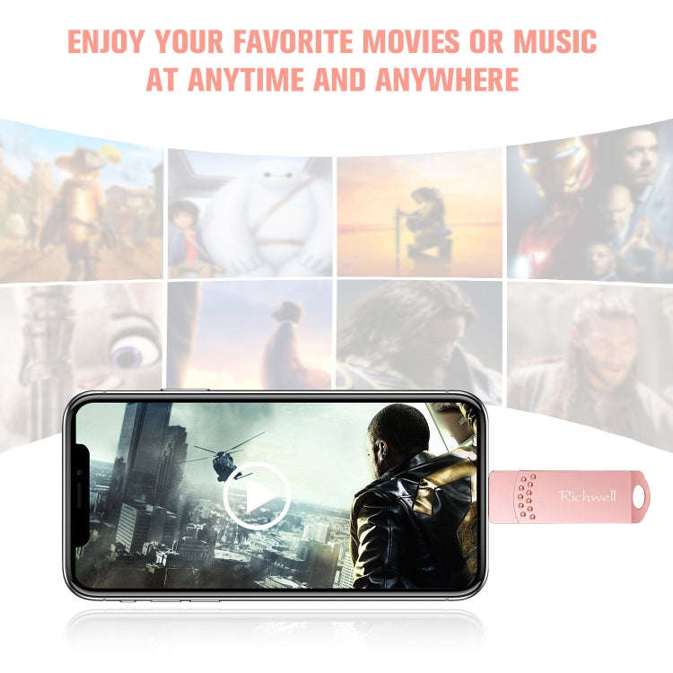 Richwell 3 in 1 16G Type-C + Micro USB + USB 3.0 Metal Flash Disk with OTG Function(Silver)