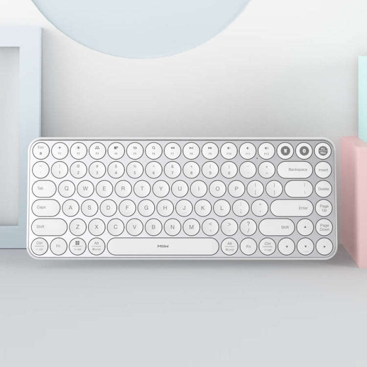 Original Xiaomi Youpin MIIIW 85 Keys 2.4GHz Mini Bluetooth Dual-Mode Wireless Keyboard(White)